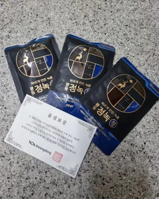 광동생활건강 [광동] 바르게 만든 녹용, 광동정녹청 30포. — 5점을 준 리뷰어가 2023년 2월 올린 사용 사진