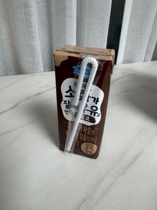 [구매평]덴마크 소화가 잘되는 우유로 만든 초코, 190ml, 24개 — 5점을 준 리뷰어가 2025년 2월 올린 사용 사진