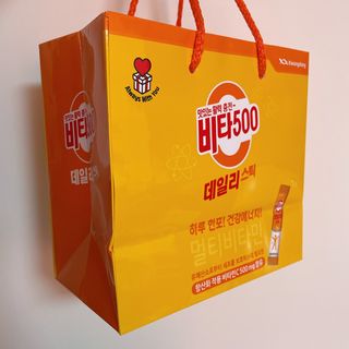 광동제약 [광동] 비타500데일리스틱 70포X2개 + 뚱랑이엽서 + 쇼핑백 증정 — 5점을 준 리뷰어가 2022년 1월 올린 사용 사진