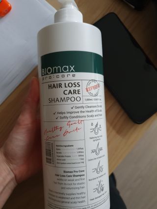 [바이오맥스] 프로코어 탈모완화샴푸 1000ml — 5점을 준 리뷰어가 2022년 8월 올린 사용 사진