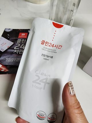 클린24시간 1BOX(5포) + 전용보틀(500ml) — 5점을 준 리뷰어가 2022년 10월 올린 사용 사진