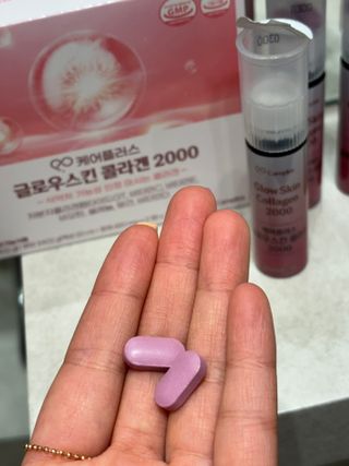 [경남제약헬스케어] 케어플러스 글로우스킨 콜라겐 2000 1박스(10일분) / 피부기능성 이중제형 마시는콜라겐 — 5점을 준 리뷰어가 2024년 7월 올린 사용 사진