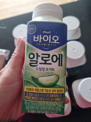 LIVE 매일바이오 알로에 드링킹 요거트 — 5점을 준 리뷰어가 2022년 4월 올린 사용 사진