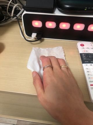 디레시피 손세정 티슈 — 5점을 준 리뷰어가 2021년 1월 올린 사용 사진