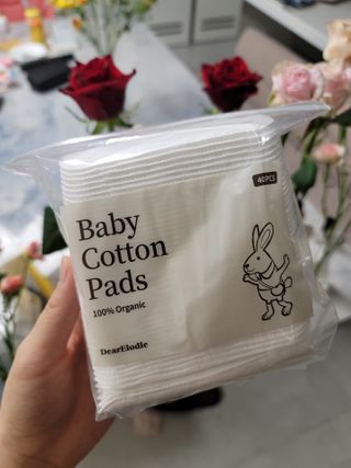 디어엘로디 프리미엄 유기농 베이비 솜티슈 40매 3 + 1 PACK — 5점을 준 리뷰어가 2021년 2월 올린 사용 사진