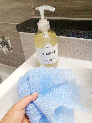 빅그린 니치 퍼퓸 바이옴바디워시 500ml(상탈, 블랙베리&베이, 블랑쉐 3종 중 택1) — 5점을 준 리뷰어가 2022년 8월 올린 사용 사진