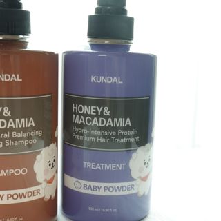 쿤달 [KUNDAL 공식] 프리미엄 헤어 케어 스페셜 세트 샴푸 500ml &amp; 트리트먼트 500ml — 5점을 준 리뷰어가 2021년 3월 올린 사용 사진