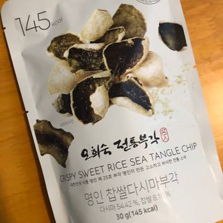 오희숙 전통부각 명인 찹쌀김부각, 찹쌀다시마부각, 황태껍질튀각 총 6봉 — 3.5점을 준 리뷰어가 2021년 7월 올린 사용 사진