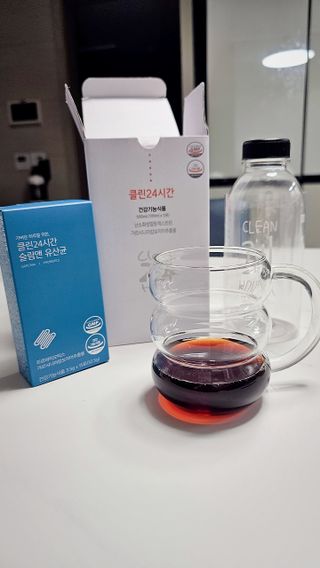 클린24시간 1BOX(5포) + 전용보틀(500ml) — 5점을 준 리뷰어가 2023년 6월 올린 사용 사진