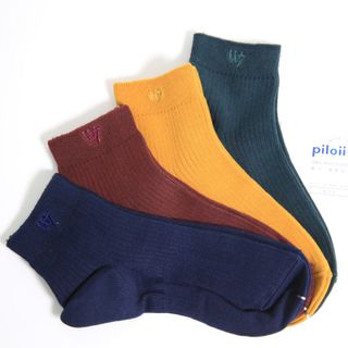 [사이즈가 있는 양말 필로이] 남/여 골지 발목 양말 4족 세트 남【S, M, L, XL】여【S, M, L】_컬러 랜덤 — 4.5점을 준 리뷰어가 2022년 6월 올린 사용 사진
