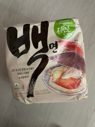 [풀무원] 자연은맛있다 정면, 백면, 홍면  세트 — 5점을 준 리뷰어가 2021년 4월 올린 사용 사진