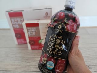 자연에온 몽모랑시 타트체리 3종 세트 구성 - 저분자콜라겐젤리, NFC 착즙주스 — 5점을 준 리뷰어가 2021년 7월 올린 사용 사진