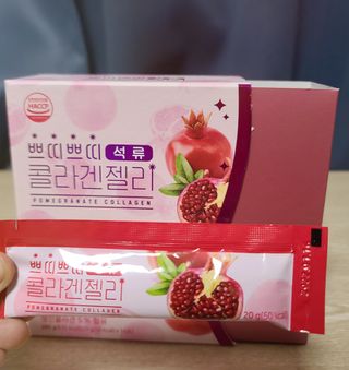 헬스업_쁘띠쁘띠석류콜라겐젤리_20g x 14포 — 5점을 준 리뷰어가 2021년 2월 올린 사용 사진
