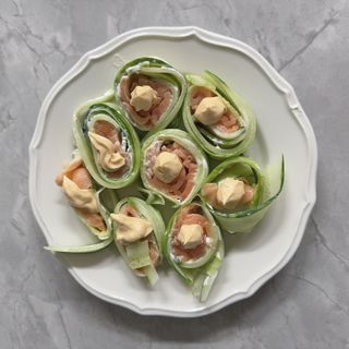 밸런스 다이어트랩 밸다랩 프리미엄 훈제연어 슬라이스 120g — 5점을 준 리뷰어가 2023년 4월 올린 사용 사진
