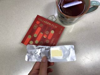 프리마인 귀족의 콜라겐, 92배 흡수율. 럭셔리 프리미엄 셀라브 콜라겐필름 30매 — 5점을 준 리뷰어가 2021년 10월 올린 사용 사진