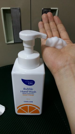 카오리온코스메틱스 클린온 버블 핸드 워시 500ml — 4.5점을 준 리뷰어가 2021년 8월 올린 사용 사진