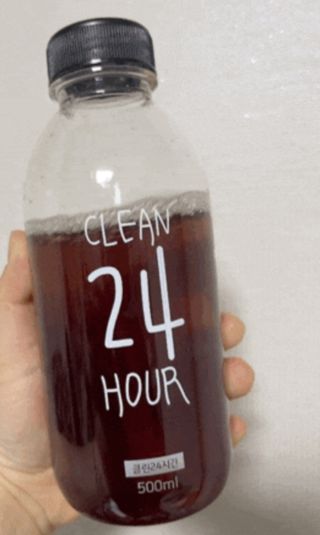 클린24시간 1BOX(5포) + 전용보틀(500ml) — 3.5점을 준 리뷰어가 2023년 2월 올린 사용 사진