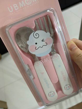유비맘 스푼포크 케이스 세트 1+1 _컬러랜덤 발송 — 5점을 준 리뷰어가 2021년 1월 올린 사용 사진