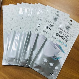 에버그린 순면 끈조절 KF80 마스크 - 화이트/블랙 컬러 대형 - 10매 — 4점을 준 리뷰어가 2021년 6월 올린 사용 사진