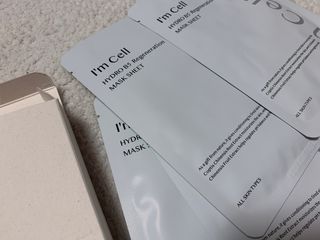 아이엠셀 하이드로 B5 리제너레이션 마스크시트 — 5점을 준 리뷰어가 2021년 4월 올린 사용 사진