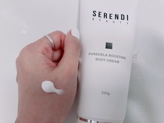 세렌디뷰티 퓨어델라 부스팅 바디크림 — 5점을 준 리뷰어가 2021년 8월 올린 사용 사진