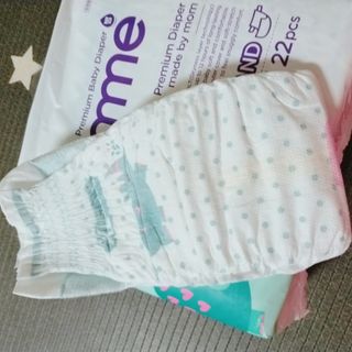 오브맘 밤 프리미엄 아기 기저귀 팬티형 밴드형 — 5점을 준 리뷰어가 2021년 1월 올린 사용 사진