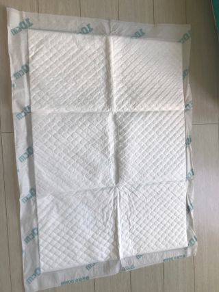 아베크 펫 와이드 프리미엄 중형 애견 강아지 배변 패드 54매 1팩 45g — 5점을 준 리뷰어가 2021년 7월 올린 사용 사진