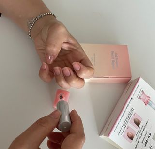 젤리핏 피치리페어 10ml 피치 컬러영양제 효과있는 손톱강화제 — 5점을 준 리뷰어가 2022년 7월 올린 사용 사진