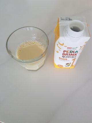 메디웰 페디아드링크 미니 바나나맛 — 4점을 준 리뷰어가 2021년 7월 올린 사용 사진
