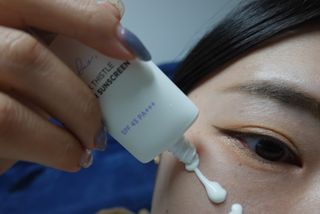 바노바기 코스메틱 바노바기 밀크씨슬 리페어 시카 선스크린 플러스 50ml — 5점을 준 리뷰어가 2023년 1월 올린 사용 사진