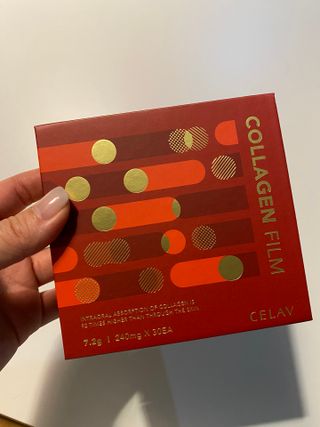 프리마인 귀족의 콜라겐, 92배 흡수율. 럭셔리 프리미엄 셀라브 콜라겐필름 30매 — 3.5점을 준 리뷰어가 2021년 10월 올린 사용 사진