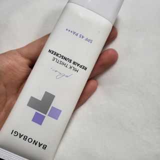 바노바기 코스메틱 바노바기 밀크씨슬 리페어 시카 선스크린 플러스 50ml — 4점을 준 리뷰어가 2023년 3월 올린 사용 사진