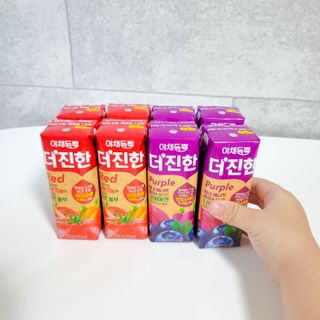 [롯데칠성] 야채듬뿍 더'진한 [롯데칠성] 야채는 이제 COLORFULL! 야채듬뿍  더 진한 레드 4개 +퍼플 4개 (총 8개) — 5점을 준 리뷰어가 2023년 6월 올린 사용 사진