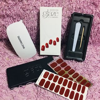 데싱디바 글레이즈 젤네일 크레이지 레드 가을 컬렉션_4종 중 택 1 — 5점을 준 리뷰어가 2021년 9월 올린 사용 사진