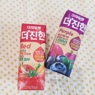 [롯데칠성] 야채듬뿍 더'진한 [롯데칠성] 야채는 이제 COLORFULL! 야채듬뿍  더 진한 레드 4개 +퍼플 4개 (총 8개) — 5점을 준 리뷰어가 2023년 6월 올린 사용 사진