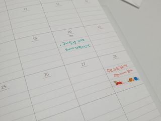 리훈 2023년 하고싶은말다이어리 (세로/정사각 중 택 1, 베이지/블루 중 택 1) — 5점을 준 리뷰어가 2023년 1월 올린 사용 사진
