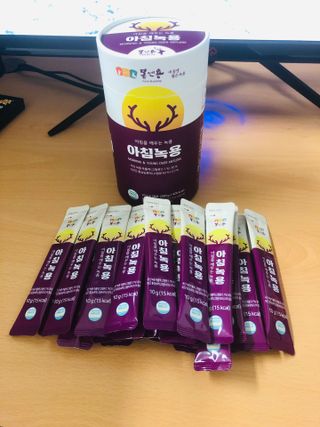 [몸엔용] 전국 이마트 런칭 신상, 아침을 깨우는 녹용 아침녹용 10g x 28포 — 5점을 준 리뷰어가 2021년 7월 올린 사용 사진