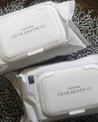 [생활공작소] 건조기용 섬유유연제 시트 80매 x 2입 — 5점을 준 리뷰어가 2021년 3월 올린 사용 사진