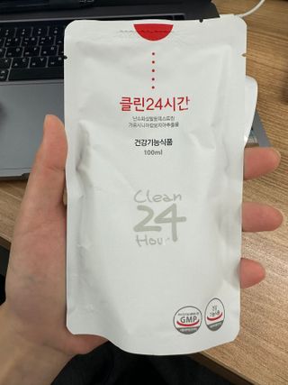 클린24시간 1BOX(5포) + 전용보틀(500ml) — 5점을 준 리뷰어가 2023년 6월 올린 사용 사진