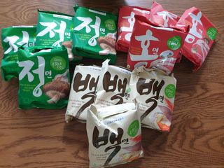 [풀무원] 자연은맛있다 정면, 백면, 홍면  세트 — 5점을 준 리뷰어가 2021년 4월 올린 사용 사진