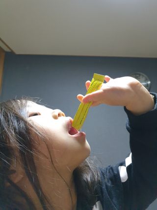 컬처렐 키즈패킷 30스틱 1개 — 4점을 준 리뷰어가 2021년 1월 올린 사용 사진