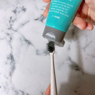 치과에서 쓰는 치약 _ 라벨제로 저불소 꼬마, 키즈, 유아, 베이비, 주니어 안전한 어린이치약 — 5점을 준 리뷰어가 2022년 12월 올린 사용 사진