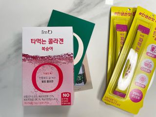 [음료수 대신 가능!]  빠르게 흡수되는 아임오 타먹는 콜라겐 1박스 — 5점을 준 리뷰어가 2023년 3월 올린 사용 사진