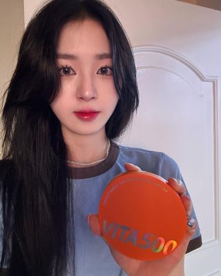 광동생활건강 MF[광동] 비타500✨주름개선·미백·SPF50+🌞퍼펙트쉴드 빅 선쿠션 본품 — 5점을 준 리뷰어가 2024년 5월 올린 사용 사진