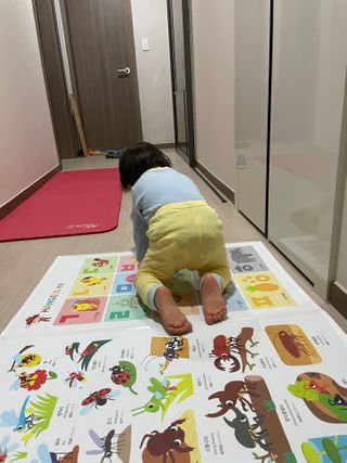 유비맘 캔디팡팡 내의/내복 상하 세트 — 5점을 준 리뷰어가 2021년 3월 올린 사용 사진