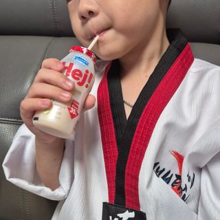 덴마크 *[구매평]하이(Hej!) 브랜드 패키지(요구르트, 그릭요거트) — 5점을 준 리뷰어가 2025년 10월 올린 사용 사진