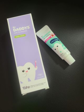 닥터데디스 안심저불소 키즈치약 (라즈베리, 청포도향 중 택 1) 60g +  여행용 미니 치약 15g — 5점을 준 리뷰어가 2022년 7월 올린 사용 사진