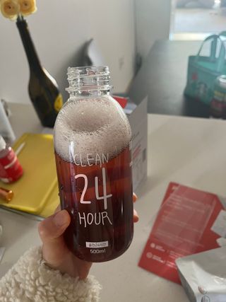 클린24시간 1BOX(5포) + 전용보틀(500ml) — 5점을 준 리뷰어가 2023년 2월 올린 사용 사진