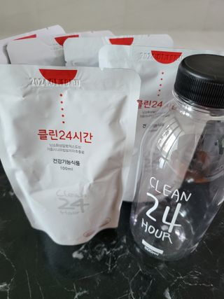 클린24시간 1BOX(5포) + 전용보틀(500ml) — 5점을 준 리뷰어가 2022년 8월 올린 사용 사진