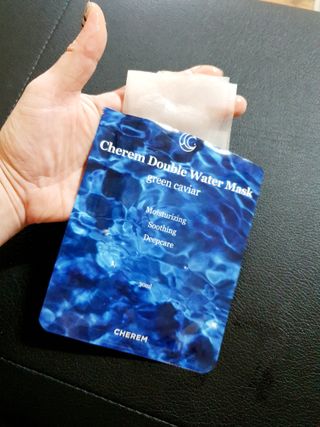 체르엠 그린 케비어 더블워터 마스크팩 5매입  2팩 — 4점을 준 리뷰어가 2021년 11월 올린 사용 사진